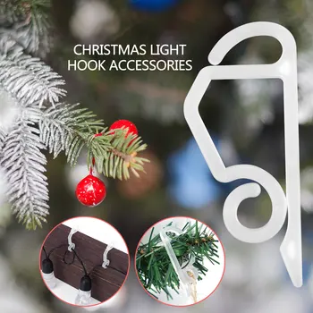 עצי חג המולד קליפים אור חיצונית מהדק הוק מחרוזת אור פלסטיק ווים עצי חג המולד קולב קישוט תליון S בצורת ווים