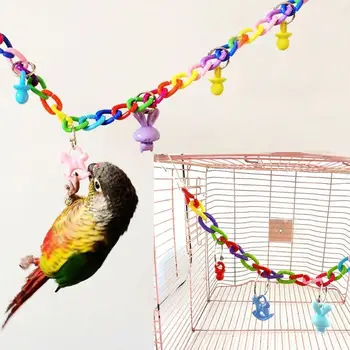 צבעוני ציפור צעצוע לתוכי סווינג לכלוב צעצוע טיפוס צעצוע תוכי תוכי תוכי Lovebird 35cm
