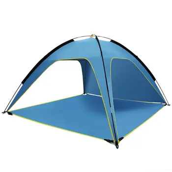 קמפינג אוהל מאוורר כסף מצופה אטים לגשם פיקניק, אנטי-UV שמשיה אוהלים לשמש מחסה עם שקית אחסון